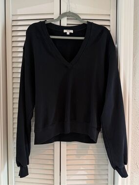 Agolde Black V Neck Sweatshirt